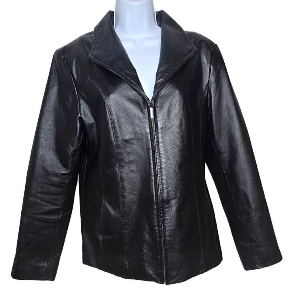 East 5th Black Leather Jacket Women's M